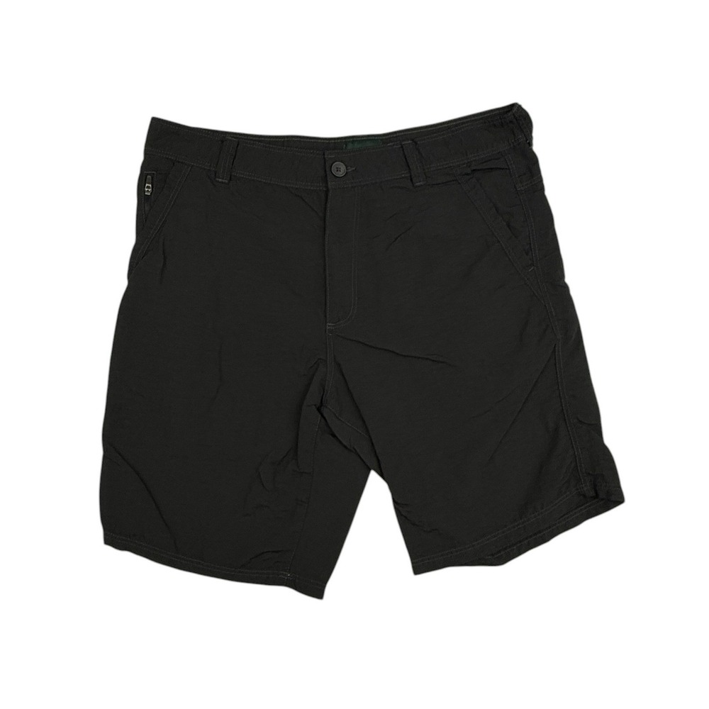 Outdoor Life Cargo Shorts Men 36 Black Hiking Utility Lightweight Nylon